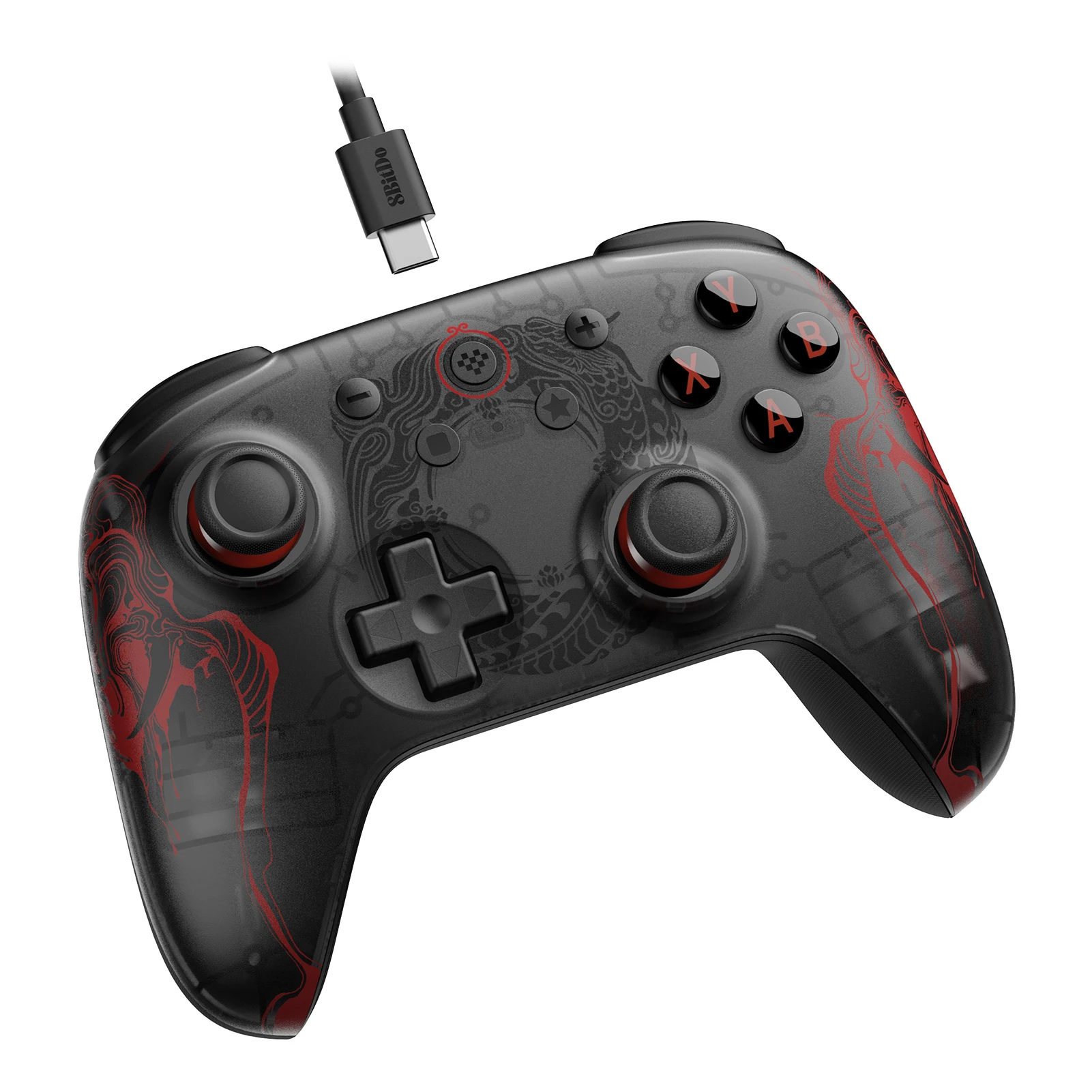 Controlador de juego inalámbrico 8BitDo Ultimate 2C, mando con cable, mito negro WuKong con Joystick de efecto Hall para Windows 10/11 Android