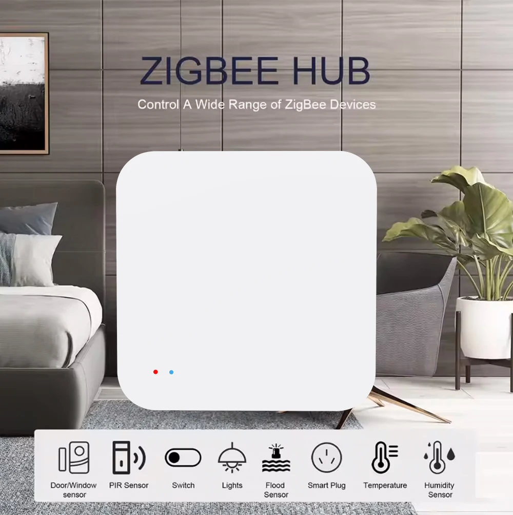 Tuya ZigBee 3.0 Smart Hub, draadloze/bekabelde gatewaybrug voor app-spraakafstandsbediening, werkt met Alexa Google Home Assistant