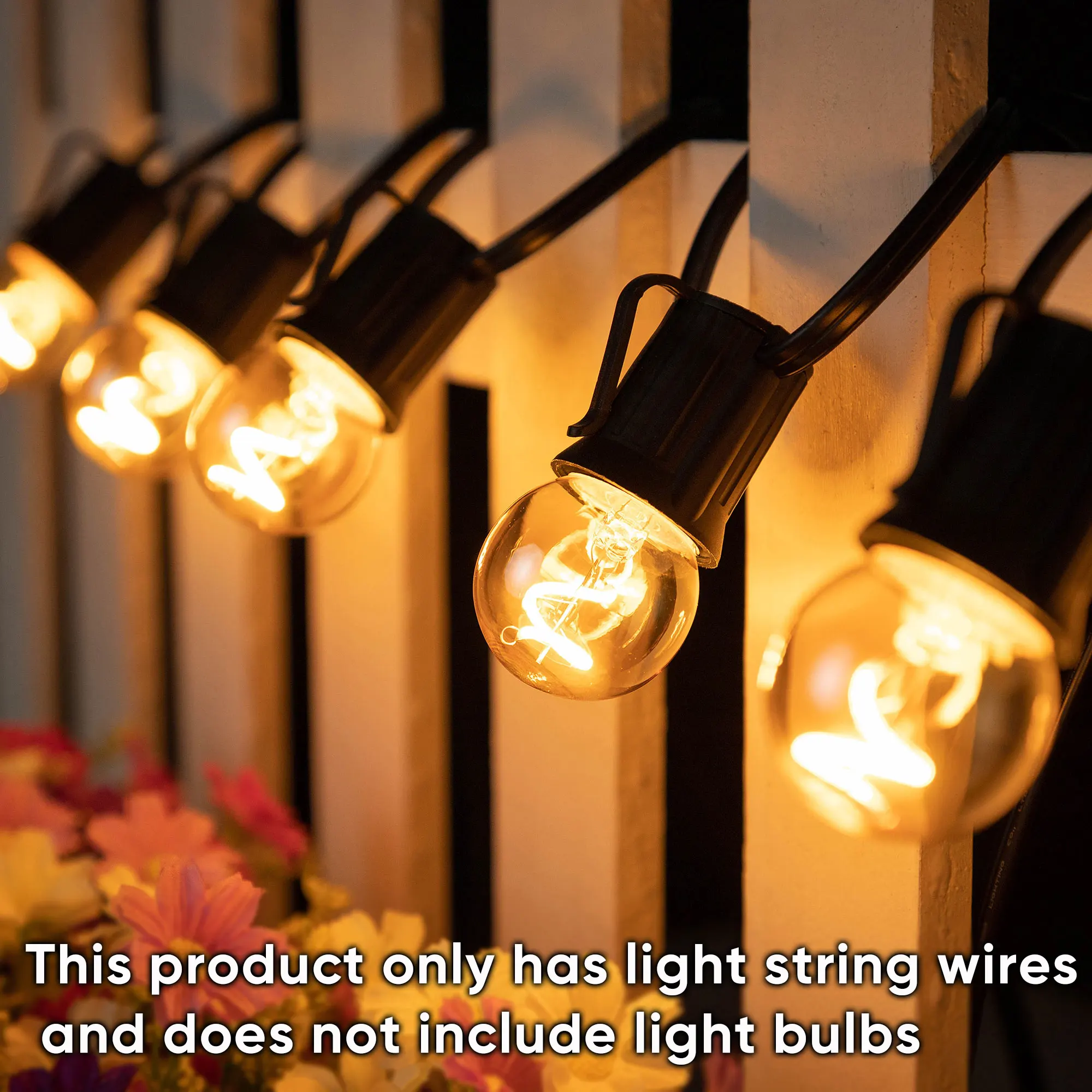E27 Light Strand E26 Outdoor Light Cable String Light Wire 220V EU PLUG Wedding Stringer Sockets for Patio Decoration Light