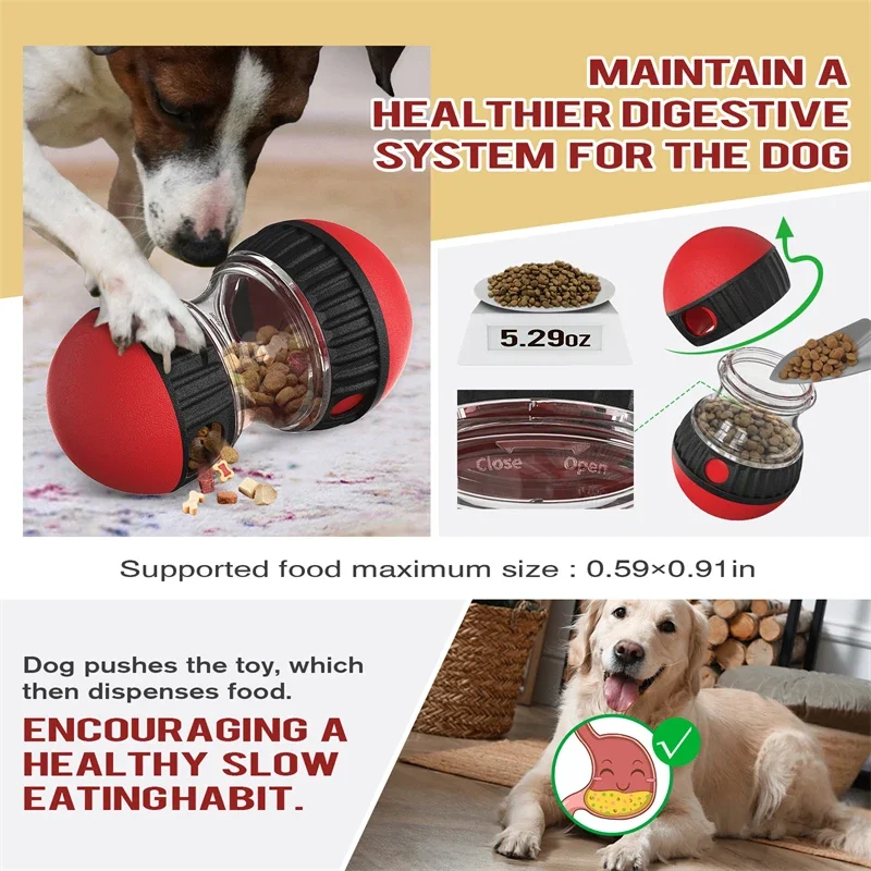 ของเล่นสุนัขเพิ่มสติปัญญารูปไข่ Rolling Ball อาหารรั่วพัฒนานิสัยที่ดีทนทานทนทาน Interactive สัตว์เลี้ยงของเล่น