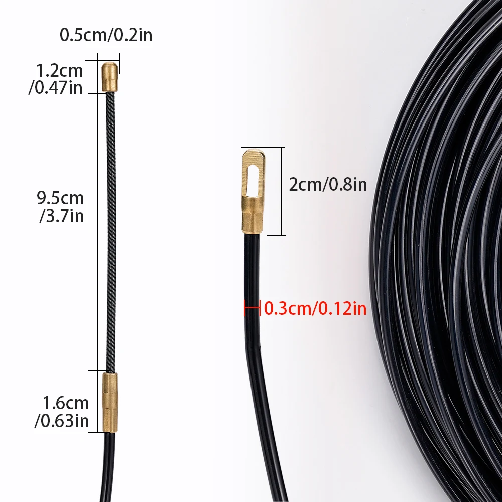 3 มม.5 M-40 M สายดึงท่องเที่ยว Push Puller ไนลอนลวดช่างไฟฟ้าฤดูใบไม้ผลิเทปท่อ Threader Puller สายไฟ Aid เครื่องมือ