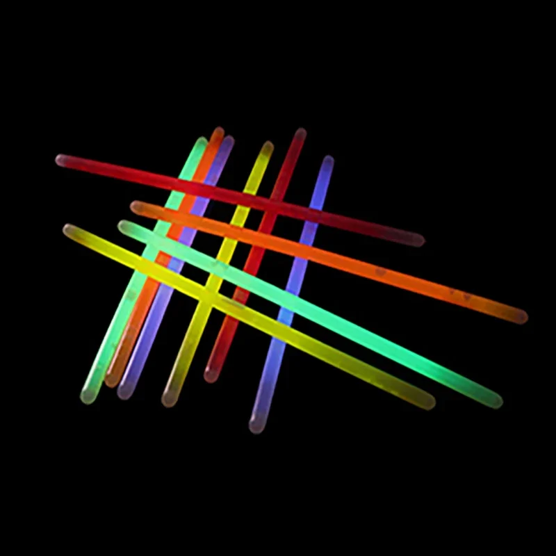 50/100 stuks Light Glow Stick Party Supply Ketting Armbanden Bruiloft Bar Light Stick voor Feestelijk Concert Party Logo afdrukken