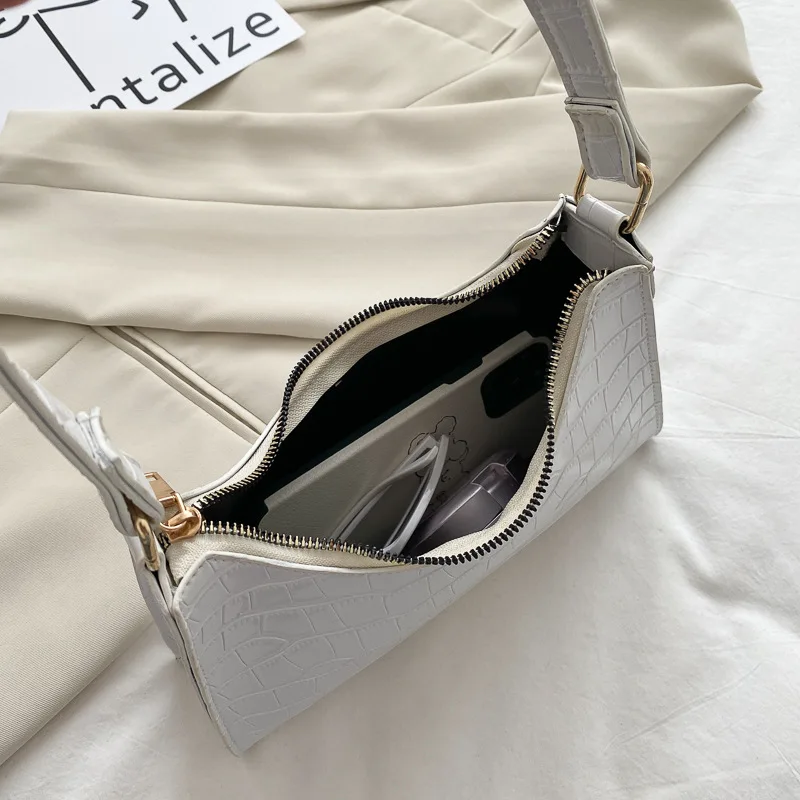 แฟชั่นประณีตช้อปปิ้งกระเป๋า Retro Casual ผู้หญิง Totes กระเป๋าสะพายหญิงหนังสีทึบกระเป๋าถือ