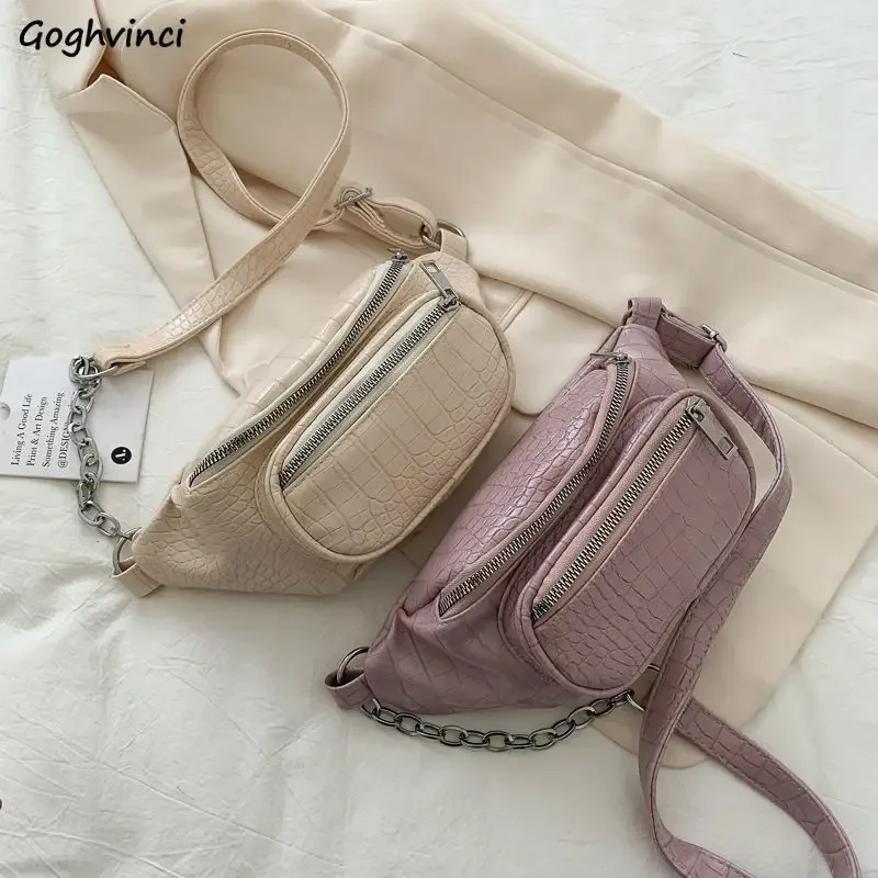 Taille Packs Frauen Retro Alligator Muster Freizeit Mode Vintage Crossbody High Street Shopping Reise Ins Harajuku PU Brust