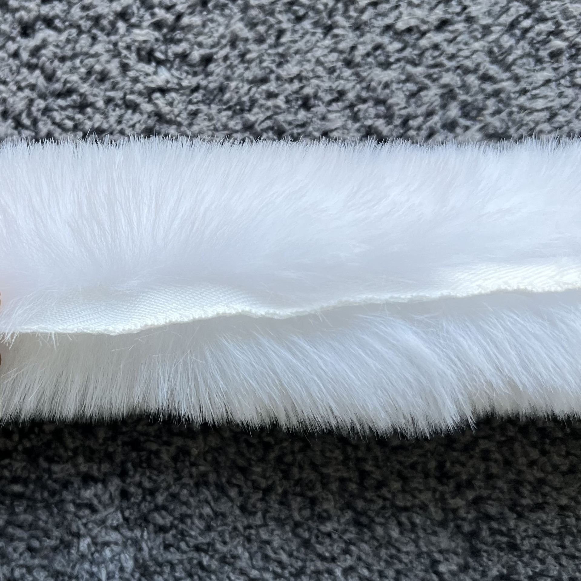 1M Kunstpelz weiße Spitze Kaninchenfell handgemachte Wolle Tops dekorative Grat DIY Material Zubehör Blinger