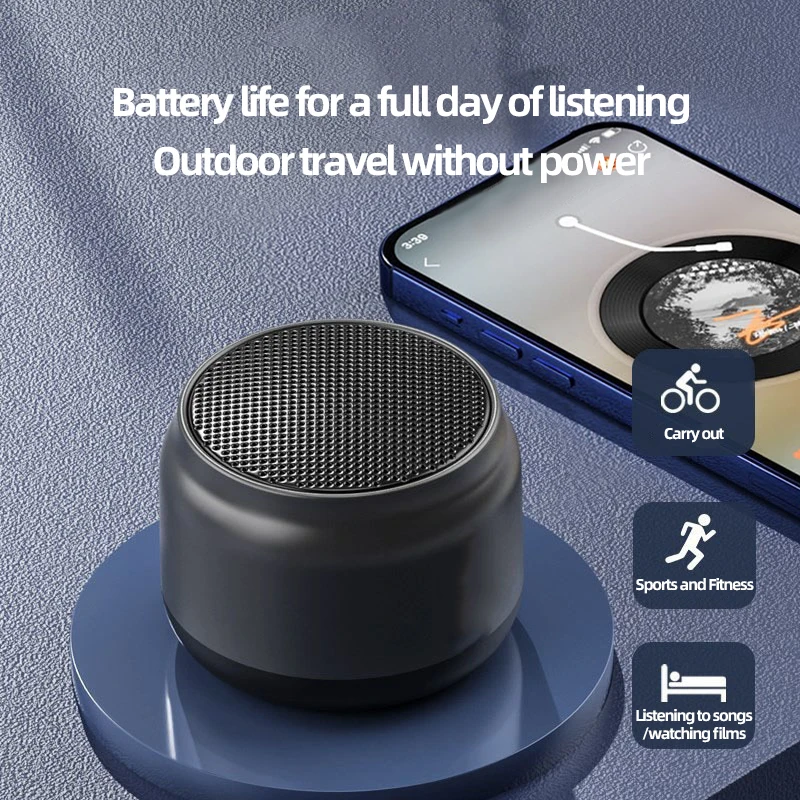 Haut-parleur Bluetooth sans fil, Mini haut-parleurs portables d'extérieur sans fil, haut-parleur Surround de musique, voix HD, basses choquantes