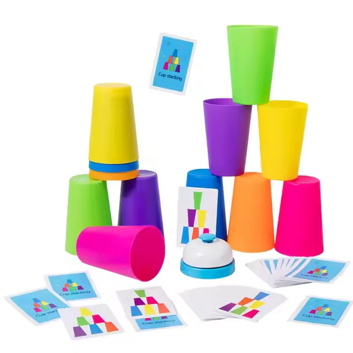 Kids Speed Training Toys Stack Cup Battle Table Game Indoor Family Party Game Toys Color Cognition Logic Training Classic Game
