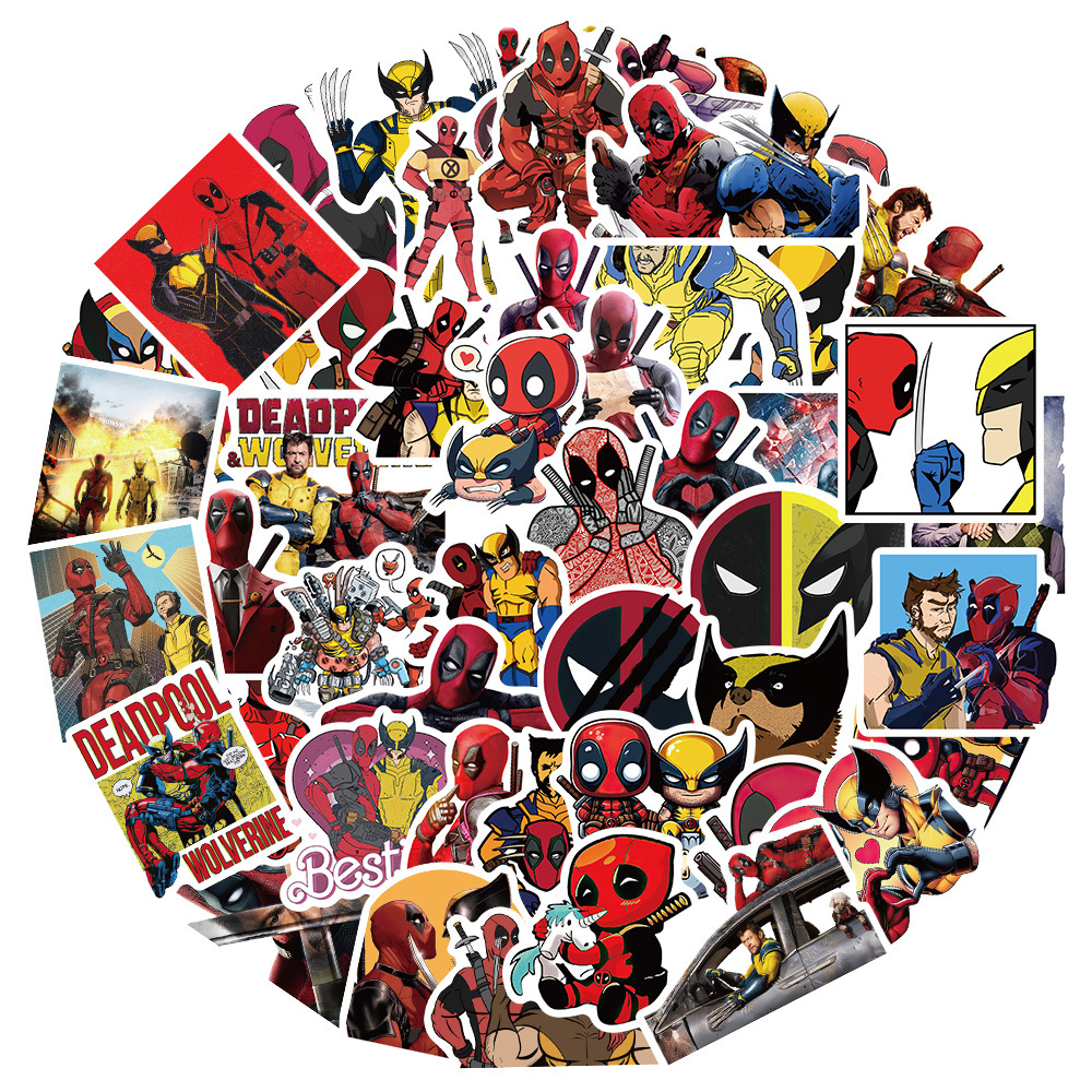 10/30/50pcs Disney Marvel Deadpool Wolverine Stickers Cool Deadpool 3 Decals Skateboard Motorcycle Laptop Waterproof Sticker Toy