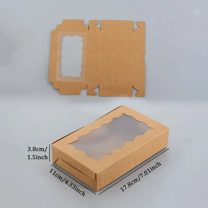 10pcs Cake Boxes With Window Bakery Boxes Pastry Boxes For Cake Pastries Chocolates Cupcakes Birthday Wedding Valentine's Day