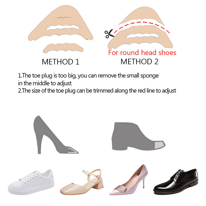 Plantillas de tacón alto para mujer, medio antepié, insertar el dedo del pie, cojín, Protector para aliviar el dolor, zapatos grandes, ajuste de relleno frontal del dedo del pie