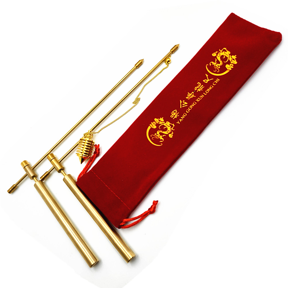 Медный стержень, 2 стержня для гадания - твердая медь и латунь, с подарочной коробкой и сумкой - обнаружение золота, воды, охоты на привидениях