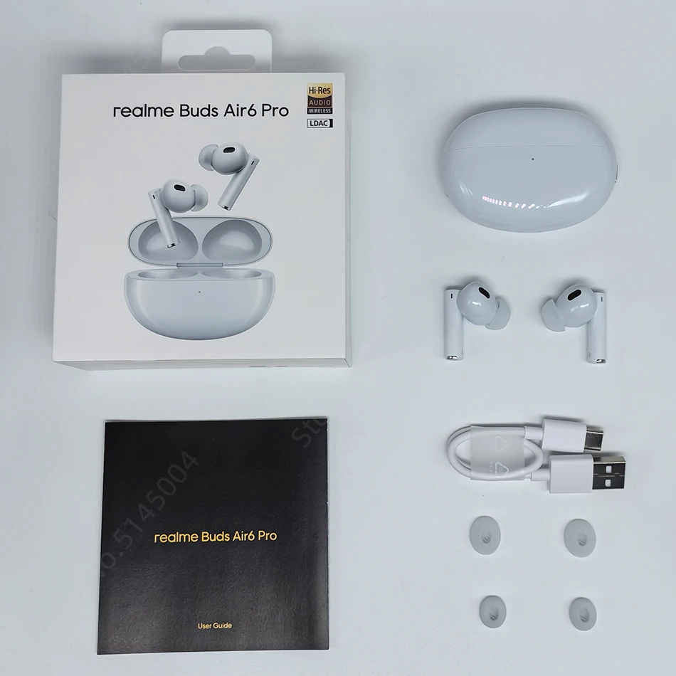 Global Version realme Buds Air 6 Pro True Wireless Earphone 50dB Active Noise Cancelling Bluetooth 5.3 TWS Headphone LDAC