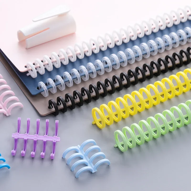 1-15pcs เกลียว Binders 30 หลุมวงกลมแหวนหลวมกระดาษสมุดภาพอัลบั้ม Binder เกลียว A4 โน้ตบุ๊ค Binding คลิป