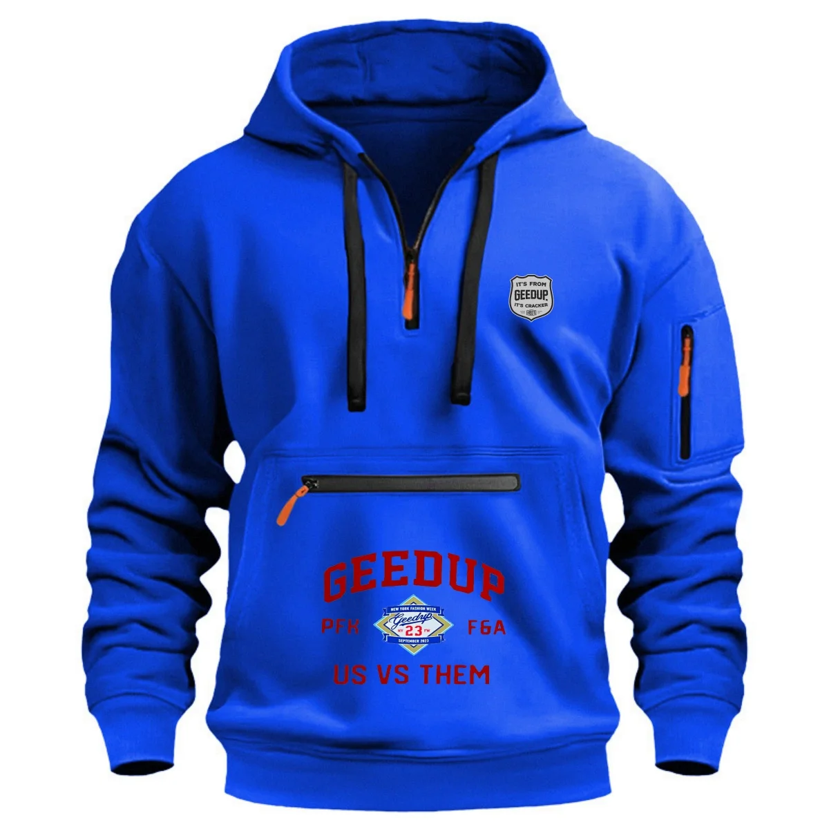 Sudadera con capucha informal para hombre, sudadera deportiva holgada de manga larga de talla grande con cremallera y múltiples bolsillos, color sólido, nueva moda, otoño e invierno