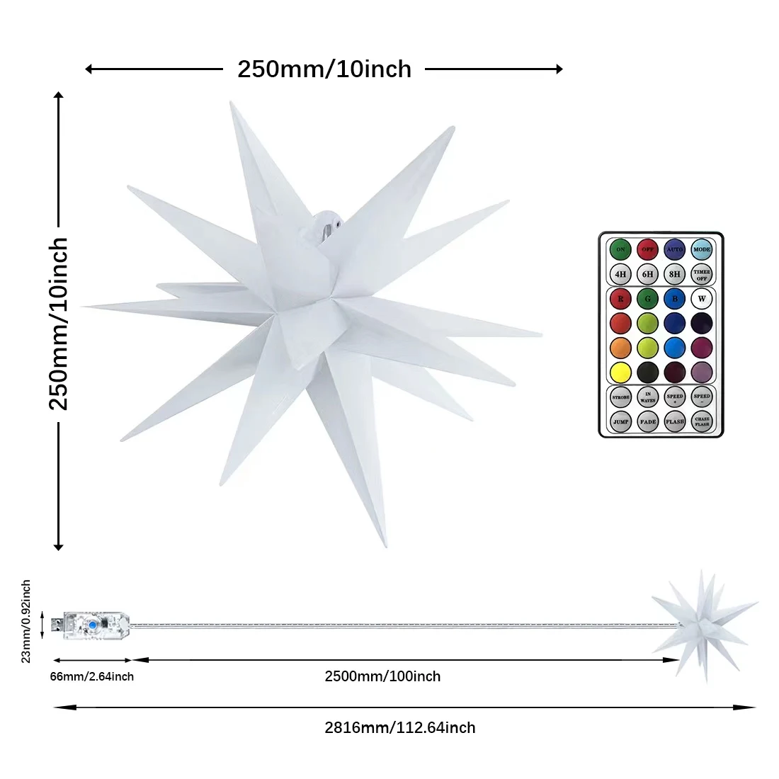 Luz Nocturna explosiva Starburst, lámpara de decoración navideña RGB con Control por aplicación Bluetooth, impermeable para exteriores, árbol y jardín