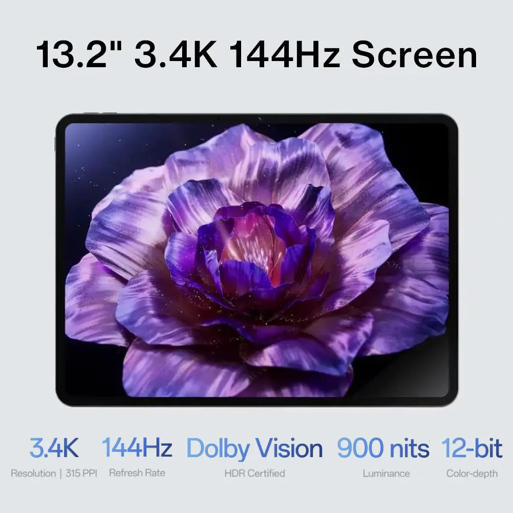 【OnePlus】Versión global OnePlus Pad 3 Snapdragon 8 Elite 13,2 pulgadas 144 Hz 3.4 K Pantalla 12140 mAh Batería Cámara trasera de 13 MP