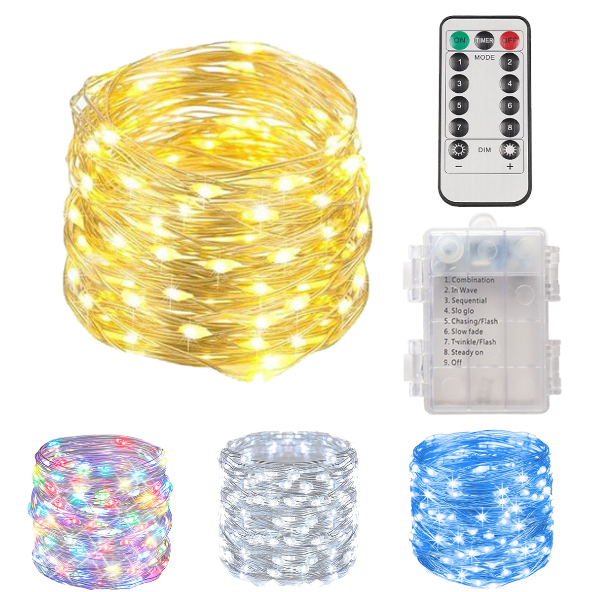 5M-30M LED String Lights Christmas Tree Fairy Lights USB Battery Remote Garland Copper Wire LED Lamp for Wedding Party Decor