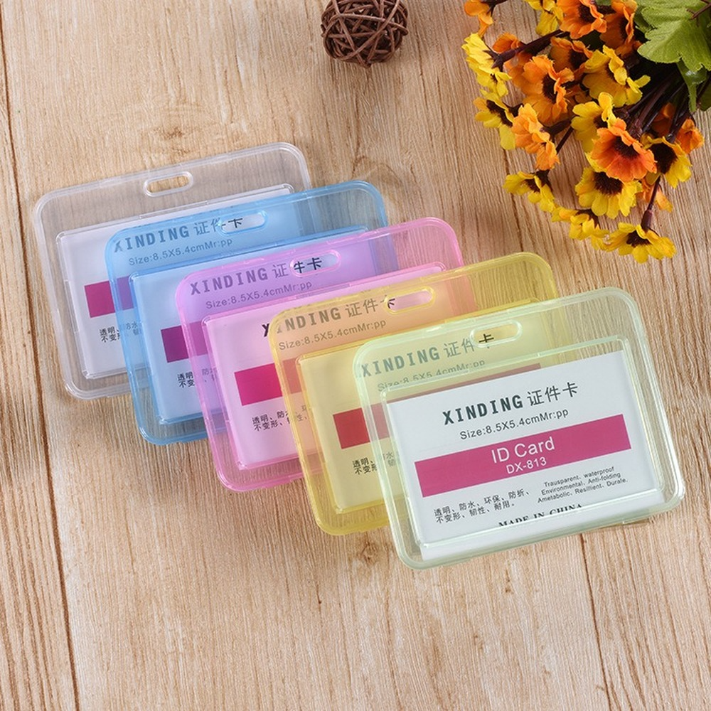 Прозрачные держатели для удостоверений личности, бейдж-карта, кредитный банк, медведь, защитный чехол, брелок для защиты автобуса, деловые принадлежности, держатель для учетных данных
