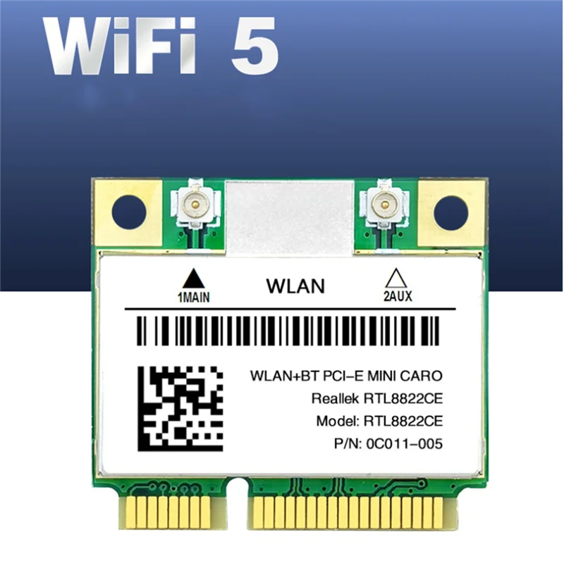 X07A RTL8822CE 1200 Mbit/s 2,4 G/5 GHz 802.11AC WiFi-Karte Netzwerk Mini PCIe Bluetooth 5.0 Unterstützung Laptop/PC Windows 10/11