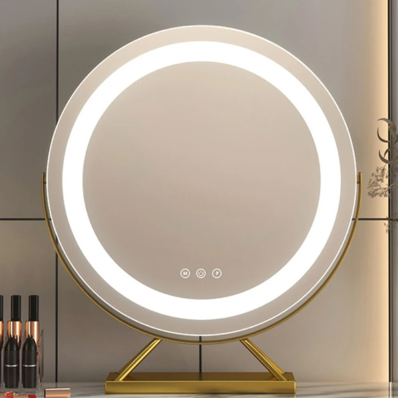 Hollywood Phong Cách Gương Trang Điểm Có Đèn Phát Sáng Vanity Mirror Mờ Đựng Mỹ Phẩm Để Bàn Nhỏ Gọn Di Động Gương Với 10x Điểm