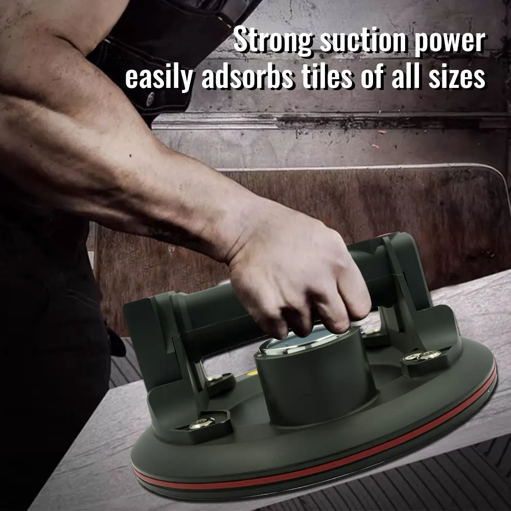 250KG electric suction cup. 8-inch base, LED display screen. Used for lifting large glass granite tiles with metal.EU Plug
