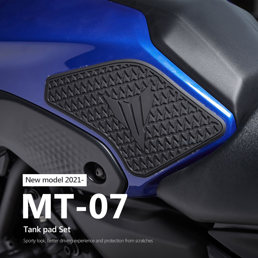 Para yamaha mt 07 mt07 MT-07 2021-lateral almofada do tanque de combustível almofadas protetor adesivos decalque gás joelho aderência almofada de tração tankpad