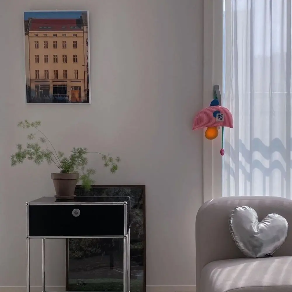 Luz Led nocturna con forma de seta, protección ocular, luz de ambiente con forma de seta de dibujos animados, lámpara de noche recargable para dormitorio