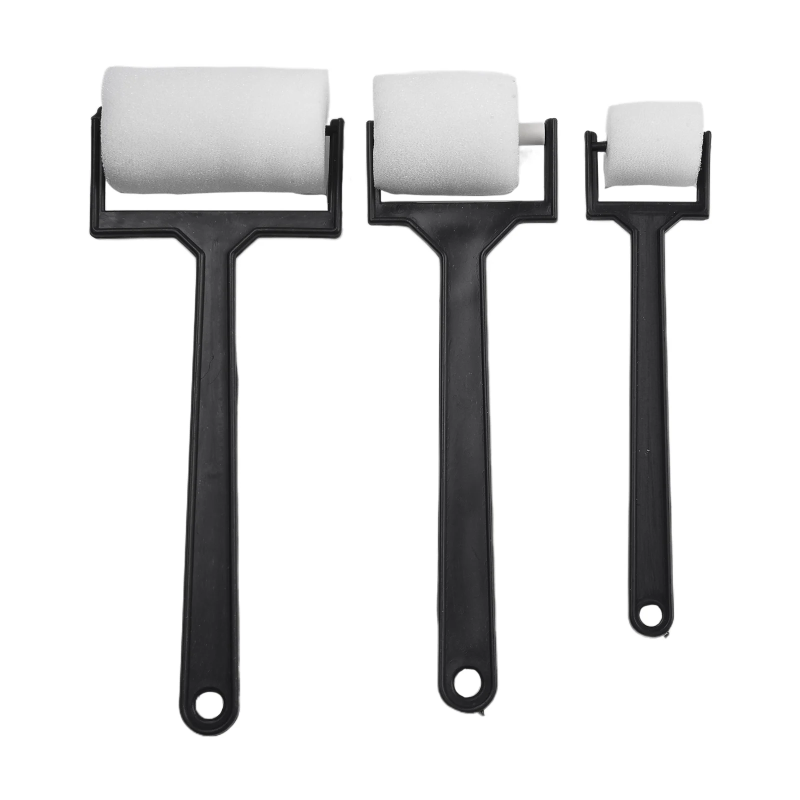 子供用の白いスポンジローラー,色をペイントするブラシ,壁のスティック,クラフトツール,フォームペインティング,DIY, 3個,6個