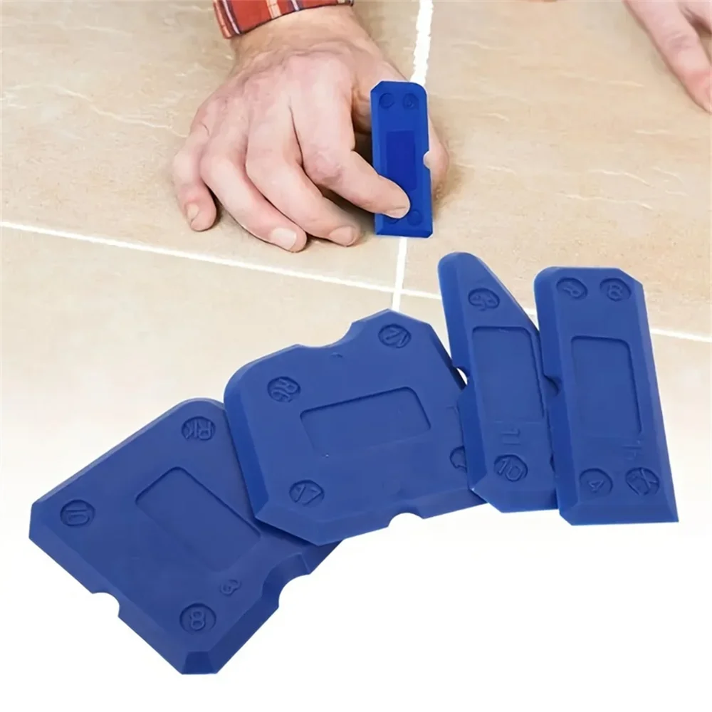 4 Stuks Siliconen Glas Cement Schraper Kit Grout Remover Tool Thuis Afwerking Breeuwen Gereedschap Thuis Schoonmaken Hand Spatel Tool