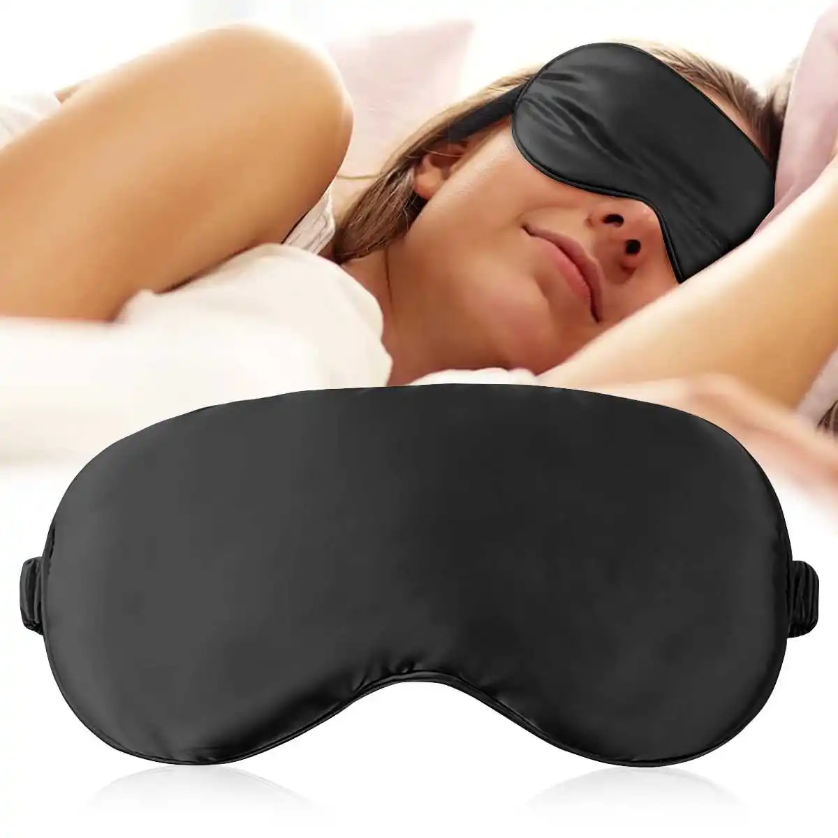 Máscara de olho bloco luz dormir escudo olho eyepatch venda noite sono máscara facial almoço break viagem relaxar capa sombra