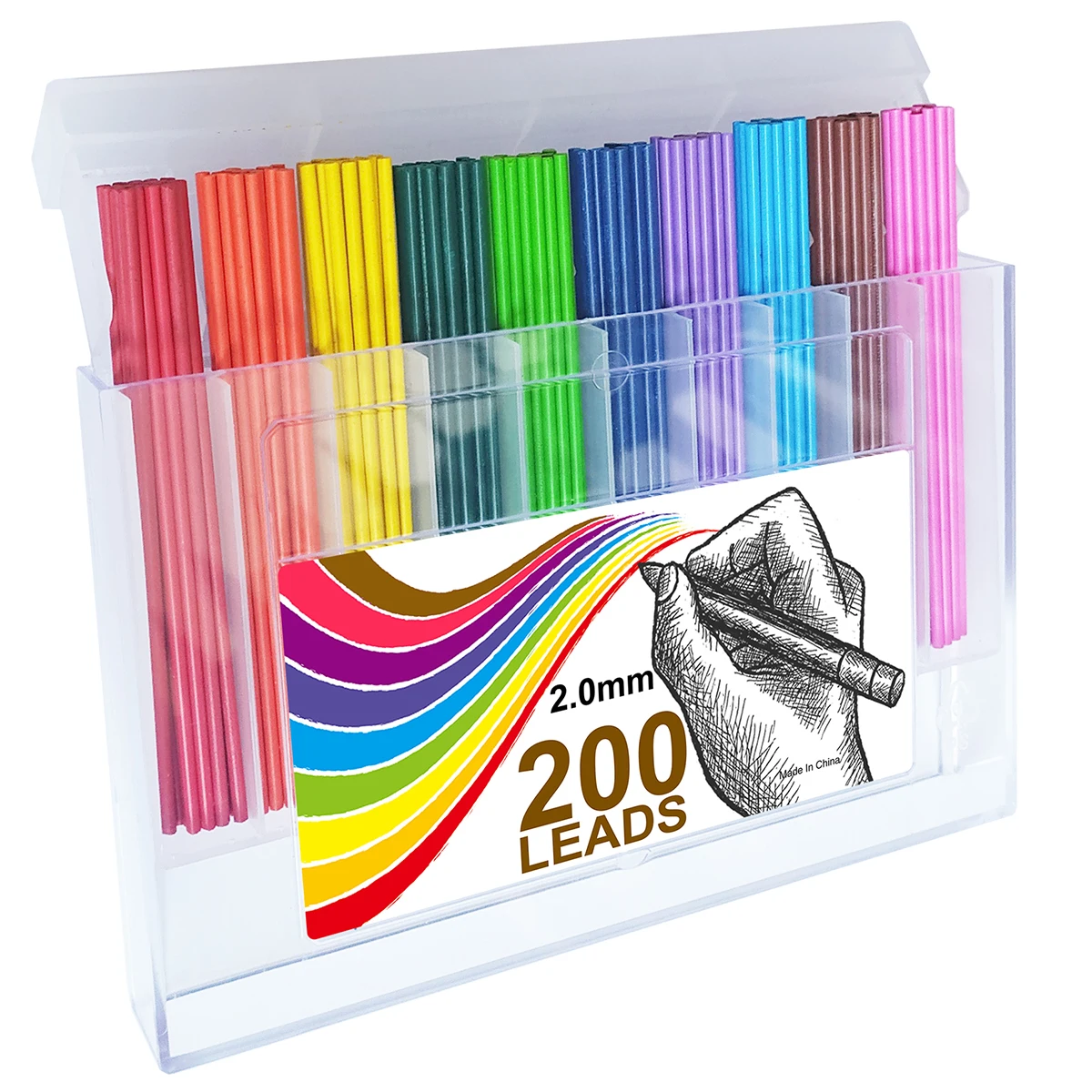 200 Stück/Box Buntstifte 2,0 mm Druckbleistiftmine 10 Einzigartige Buntstifte Blei Künstlerbedarf zum Zeichnen und Skizzieren