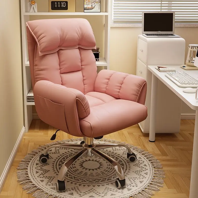 New Gaming Chair Soft Comfortable Ergonomic Office Chair Computer Chair with Telescopic Leg Rest Adjustable Headrest Height