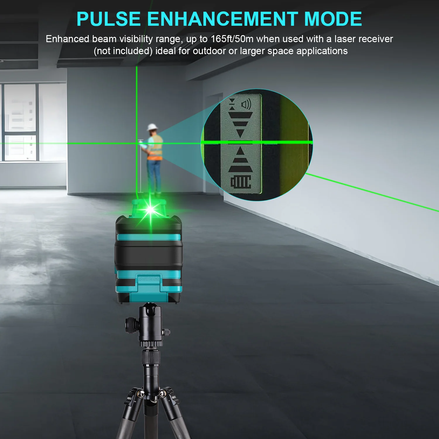 Kiprim Laser Level 2 Lines/5 Lines 360 Automatic Leveling Level Construction Tool Equipment Green Light Professional Cross Laser