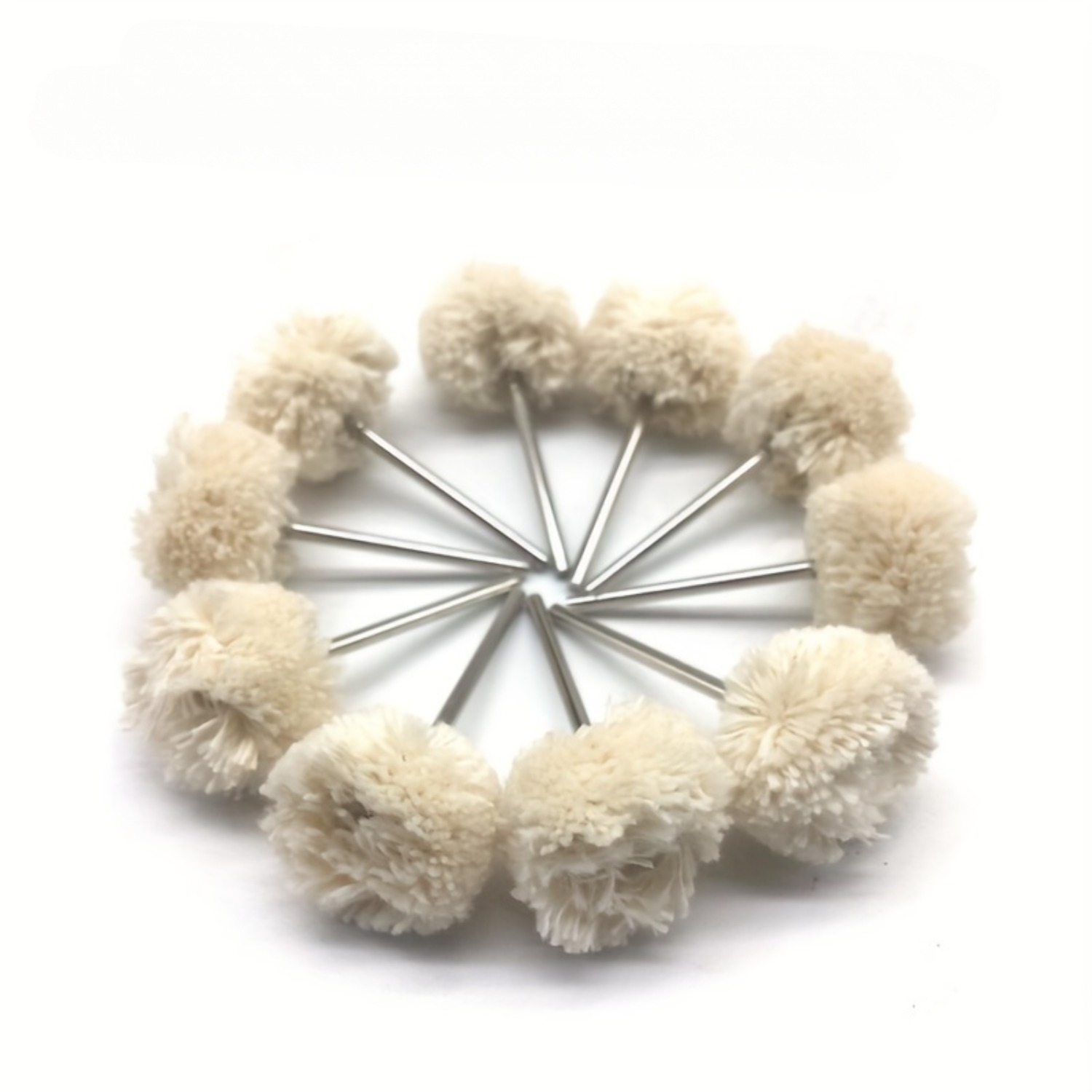 10PCS Polieren Räder Wolle/Baumwolle/Tuch Polieren Pad Schmuck Schleif Pinsel Dremel Zubehör Für Dreh Werkzeuge