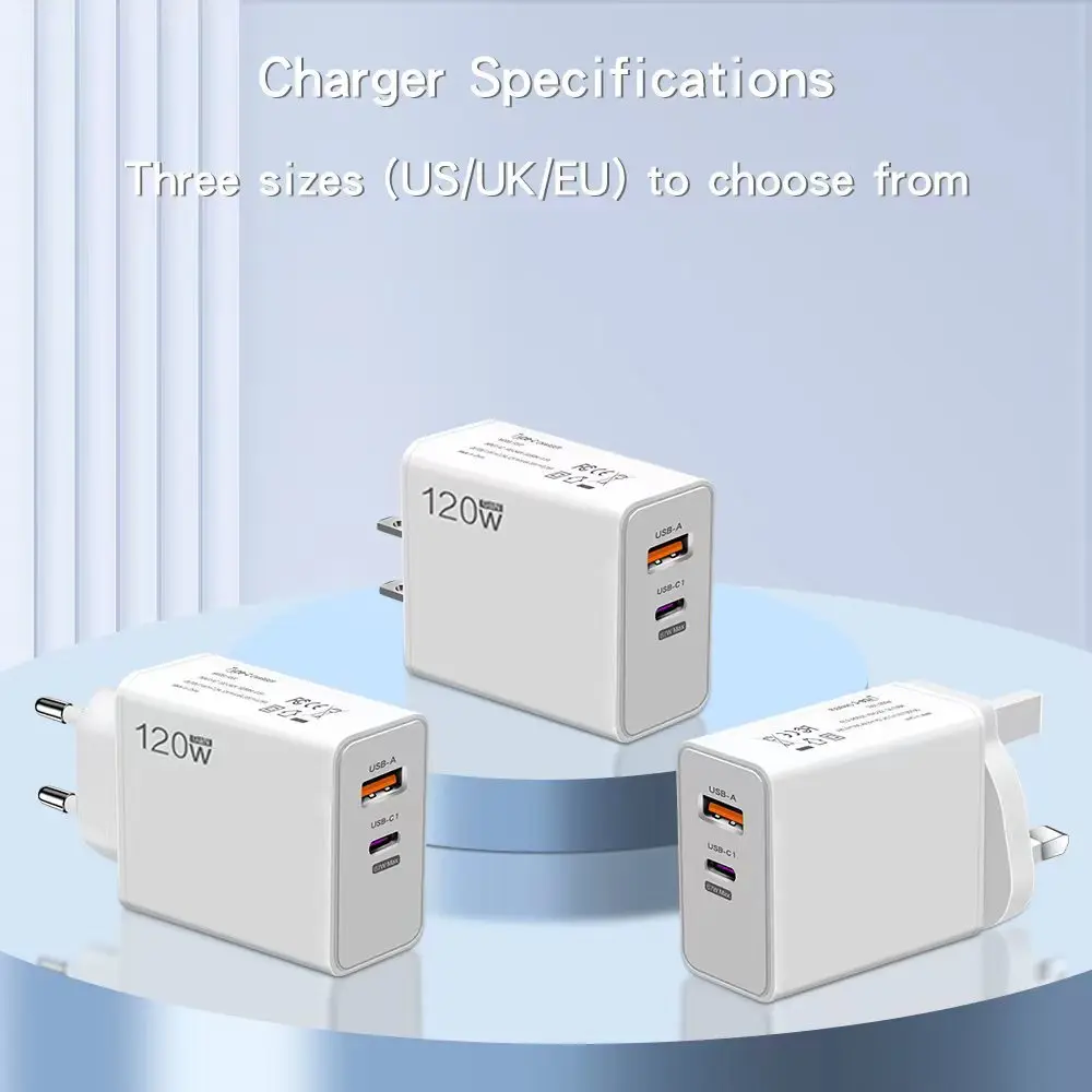 120W Multi port Charger Turbo Fast EU US UK Hypercharge PD Adapter For Xiaomi 13 12 11 Ultra Rapid Charging Adapter 2025