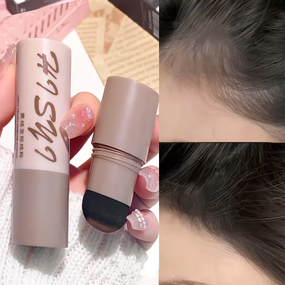 Polvo de contorno de línea de cabello natural: potenciador de retoque de sombreado para relleno de línea de cabello de frente, producto mágico