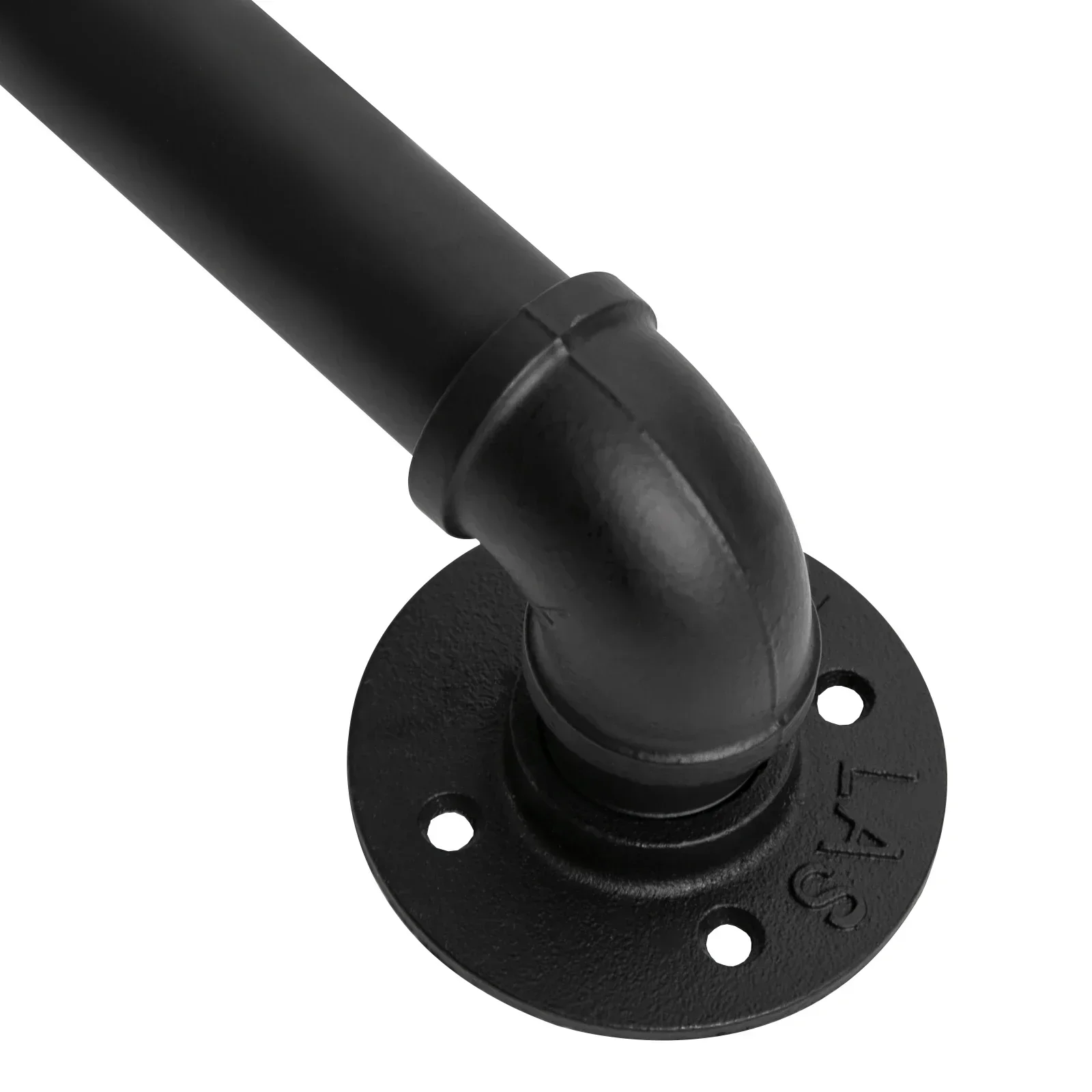 Ringhiera paramani per scale in metallo a due stadi nera da 7 piedi Corrimano per scale a parete e avvitato per scale soffitta