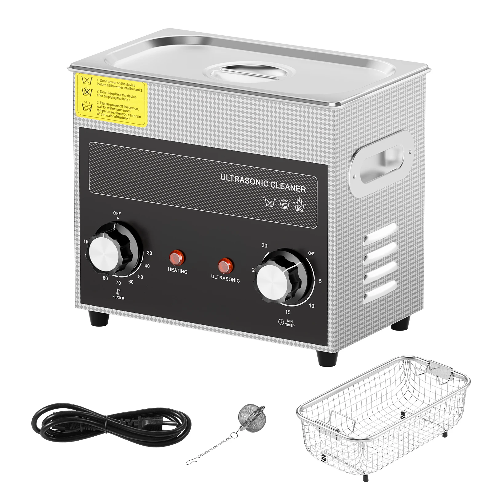 SucceBuy 2/3/6/10/15/30L Ultraschallreiniger mit Heizung, Timer für Laborwerkzeuge, Metallteile, Vergaser, Messing, Autoteile, Motorteile