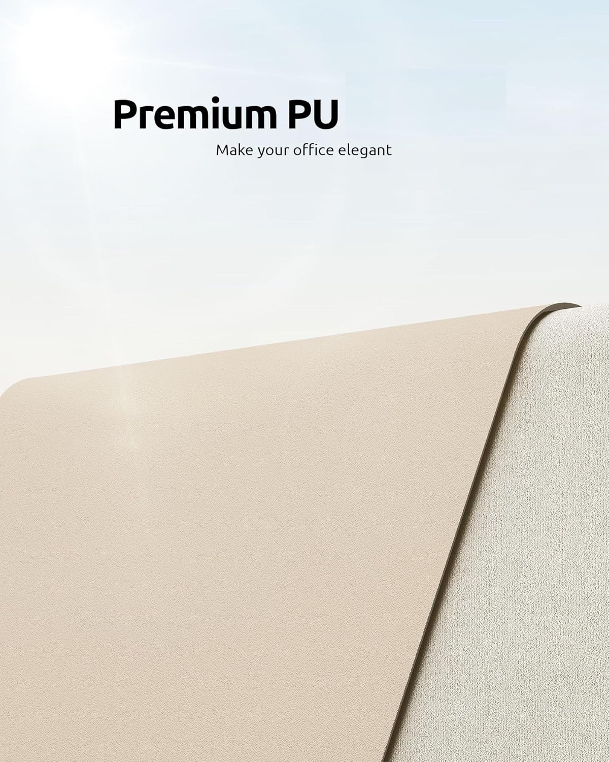 Grand Tapis de Souris en Polymère Antidérapant, Protection de Bureau en PU, Idéal pour Ordinateur Portable