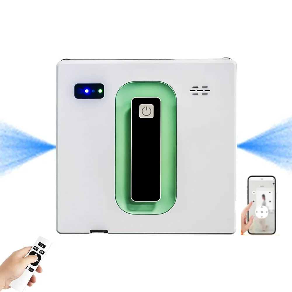 PuRuiKai Roboter elektrische automatische Fensterreinigung Roboterstaubsauger, mit APP-Fernbedienung, Zwei-Wege-Automatikspray