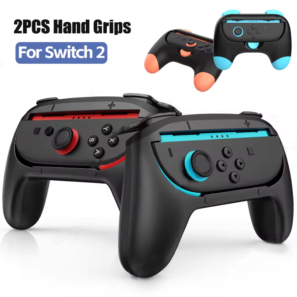 Empuñaduras de controlador de Joystick para NS Switch 2, controlador izquierdo y derecho, soporte de mano para NS Switch 2, accesorios, 2 uds.