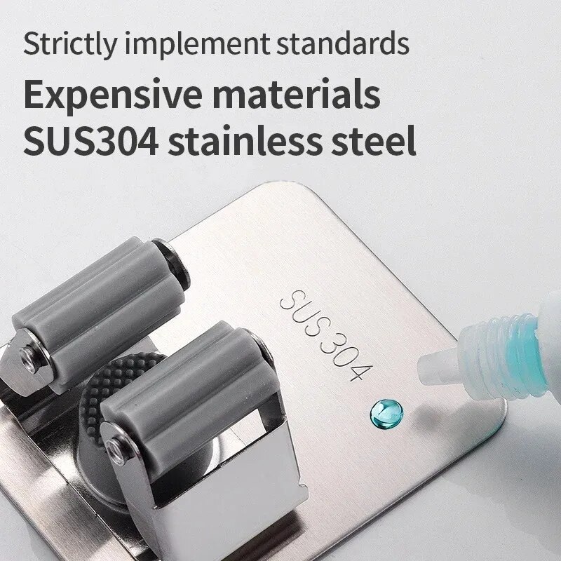 ตะขออเนกประสงค์กาวแขวนผนัง Mop Rack ไม้กวาดแขวน Hook ห้องครัวห้องน้ํา Home Organizer อุปกรณ์เสริม ﻿