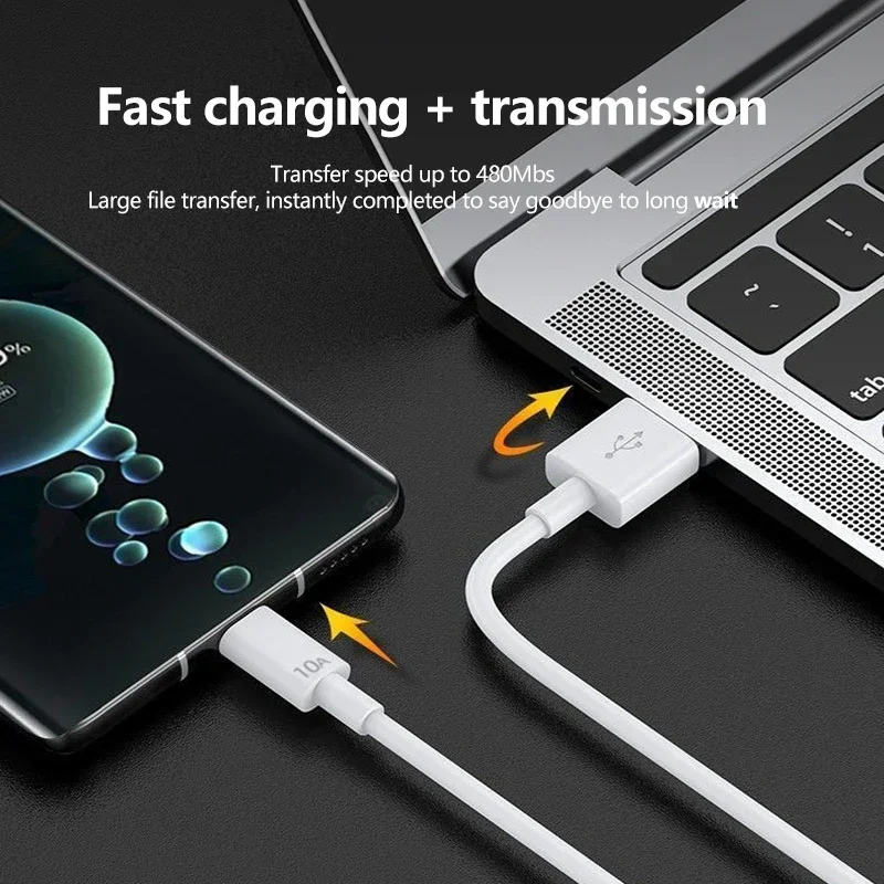 1M/1,5M/2M Universal 120W 10A USB Typ C Kabel Super Schnelle Ladekabel für Xiaomi Smasung S24 S23 Huawei P70 Honor Datenkabel