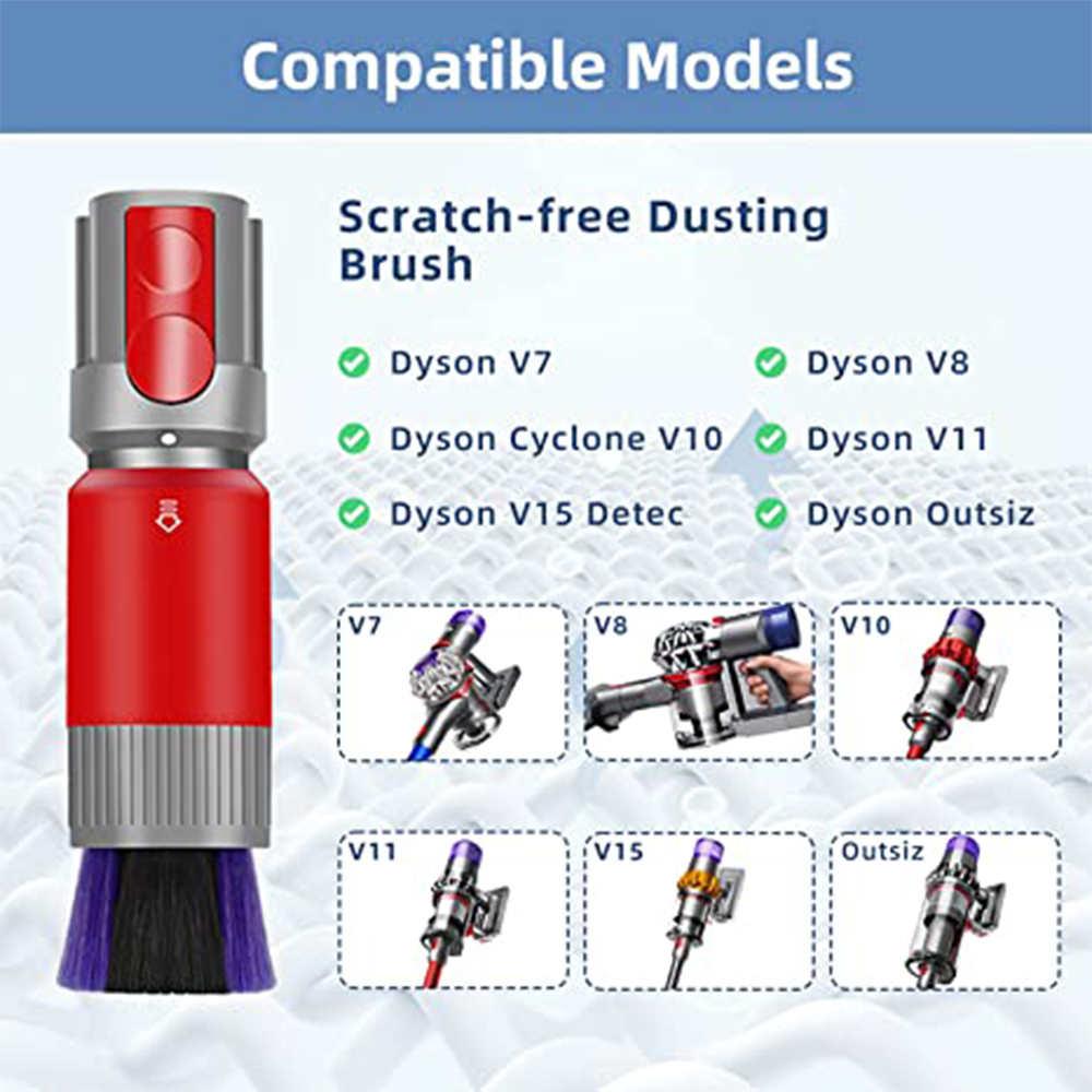 Scratch-ฟรีแปรงปัดฝุ่นใช้งานร่วมกับ Dyson V7 V8 V10 V11 V12 V15 เครื่องดูดฝุ่น Self-ทําความสะอาดขนแปรงนุ่ม