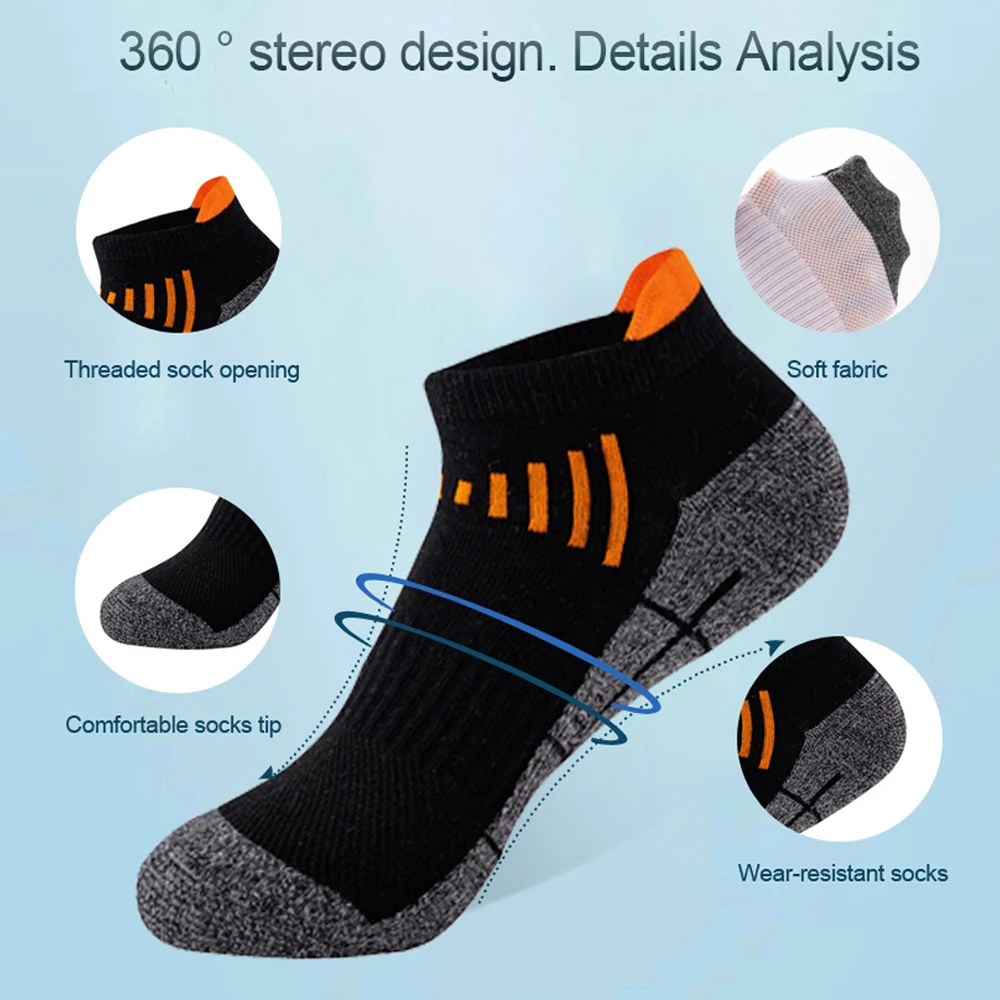 5 pares de calcetines deportivos para mujer, calcetines atléticos para ciclismo, calcetines transpirables para baloncesto al aire libre, calcetines para correr para hombres y hombres, calcetines tobilleros