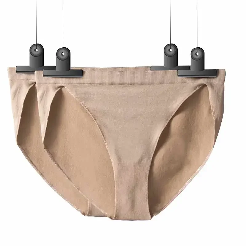 Calzoncillos profesionales de baile de Ballet para chica, bragas de tiro medio Beige, bragas de baile para mujer, ropa interior