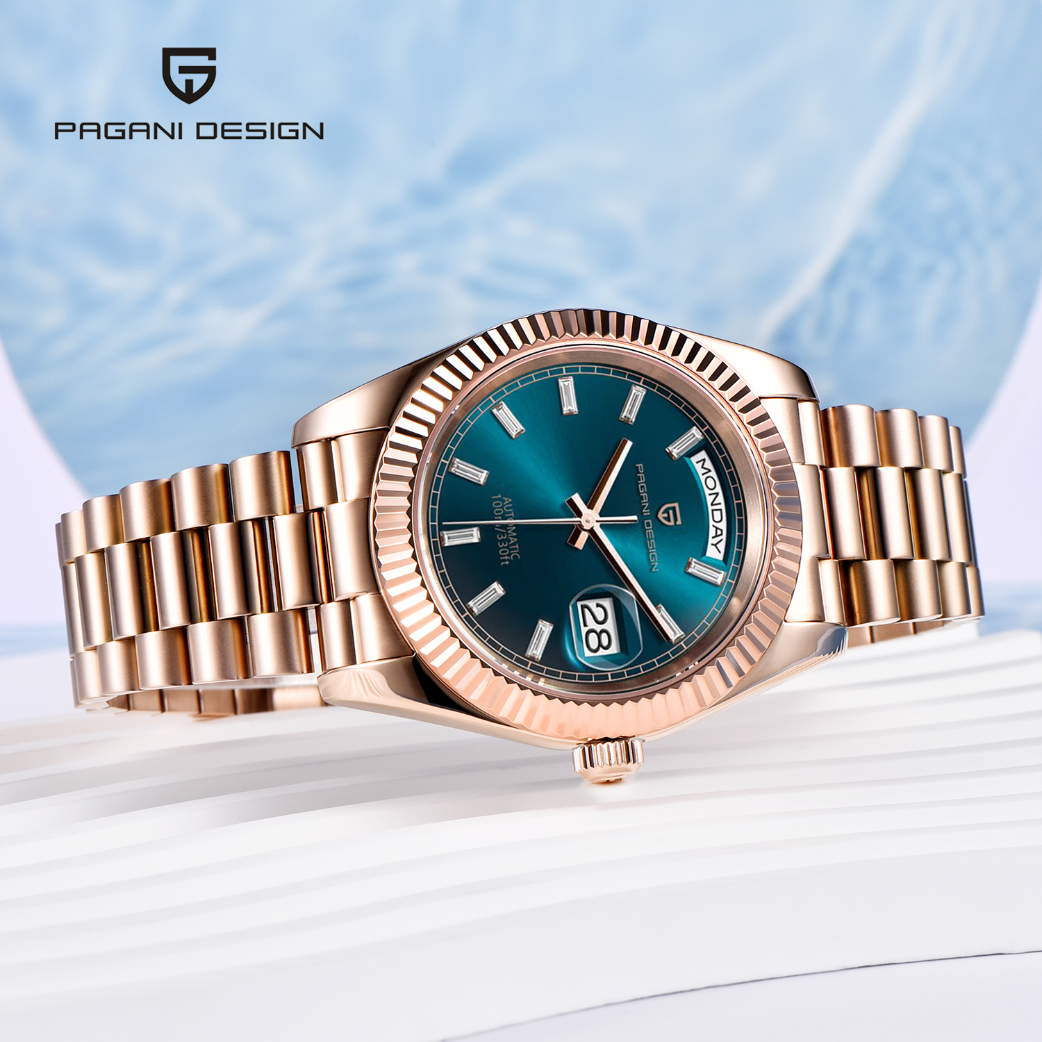 2024 Nieuwe Pagani Design DD40 Heren Horloges Rose Goud Luxe Automatische Horloge Voor Mannen Mechanische Horloges Gift Klok Waterdicht