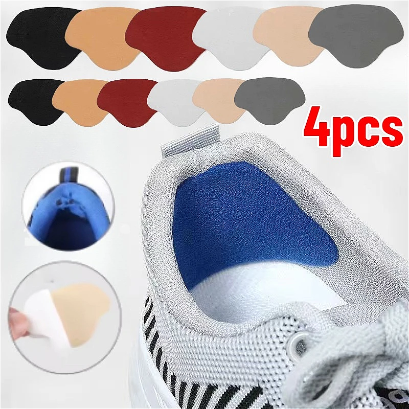 4pcs Sports Shoes Repair Stickers Suede Heel Protector Anti-Wear Repair Holes Self-adhesive Patches Insoles Pad Foot Care Insert
