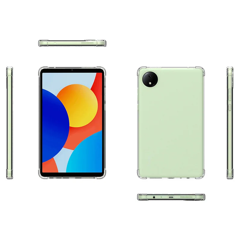 For Redmi Pad SE 8.7" 2024 Case Transparent Air-bags Soft Silicone TPU Protection Shockproof Capa Fundas Shell For RedmiPad 8.7