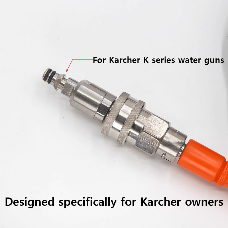 Adaptador de lavadora de alta presión, juego de enchufe rápido 3/8, conector rápido de manguera para pistola de agua Karcher, junta de conversión antibobinado